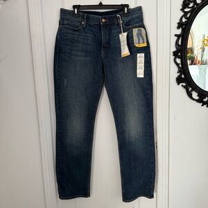 Levi’s Perfect Waist 525 Straight Leg Classic Blue Denim Jeans NWT size 14